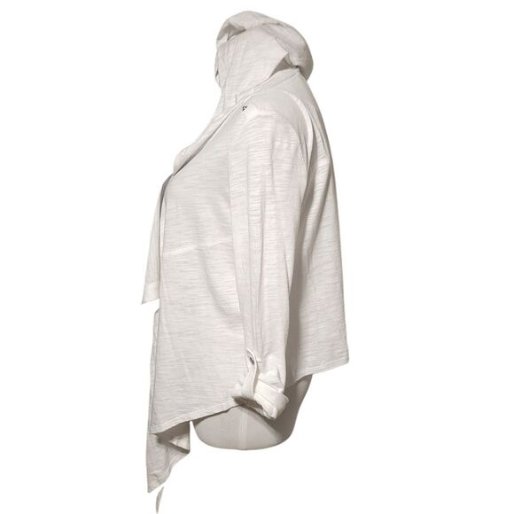 Armani Exchange White Hooded Snap Wrap Sweater Womens XS - Picture 2 of 12